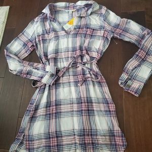 C&c California flannel dress size xs new with tags